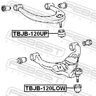 Kit de réparation, rotule de suspension (Rotule de pivot) FEBEST ref. TBJB-120UP