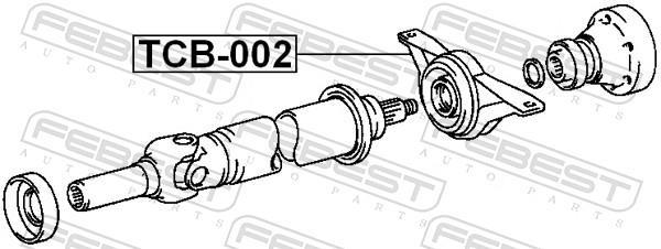 Rolamento do veio de transmissão FEBEST ref. TCB-002