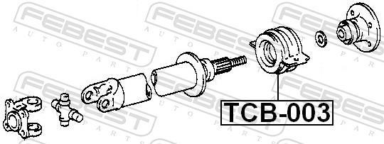 Rolamento do veio de transmissão FEBEST ref. TCB-003