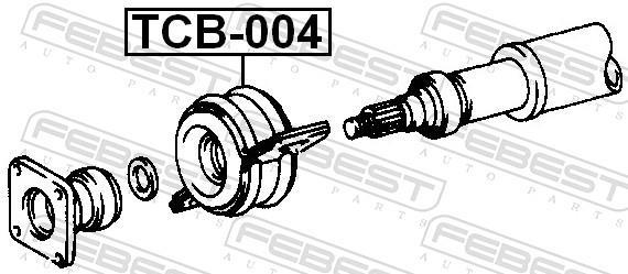Rolamento do veio de transmissão FEBEST ref. TCB-004