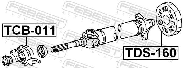 Rolamento do veio de transmissão FEBEST ref. TCB-011