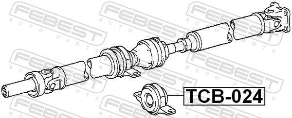 Palier, palier central d'arbre de transmission FEBEST TCB-024