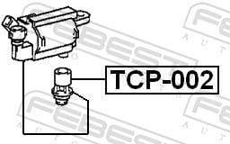 Ficha, bobina de ignição FEBEST ref. TCP-002