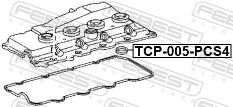 Junta tampa das válvulas FEBEST ref. TCP-005-PCS4