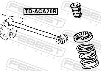 Almohadilla de tope, suspensión FEBEST ref. TD-ACA20R