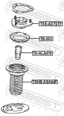Almohadilla de tope, suspensión FEBEST ref. TD-ALA41F