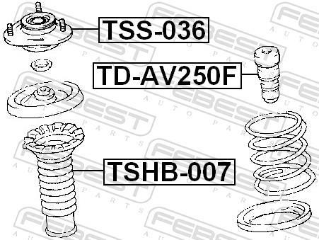 Amortisseurs FEBEST ref. TD-AV250F