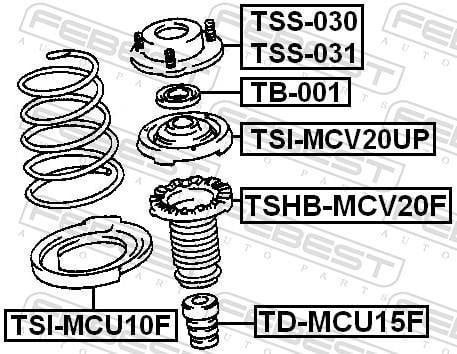 Amortisseurs FEBEST ref. TD-MCU15F