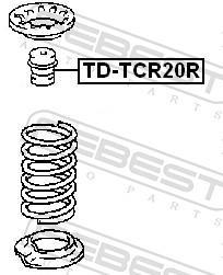 Butée élastique, suspension FEBEST TD-TCR20R