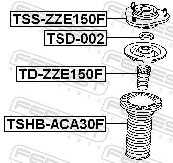 Amortisseurs FEBEST ref. TD-ZZE150F