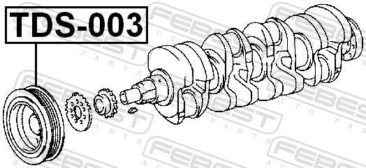 Poulie damper (Poulie de vilebrequin) FEBEST ref. TDS-003
