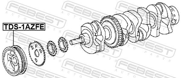 Poulie damper (Poulie de vilebrequin) FEBEST ref. TDS-1AZFE