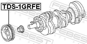 Polea, cigüeñal FEBEST TDS-1GRFE
