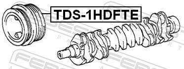 Poulie damper (Poulie de vilebrequin) FEBEST ref. TDS-1HDFTE