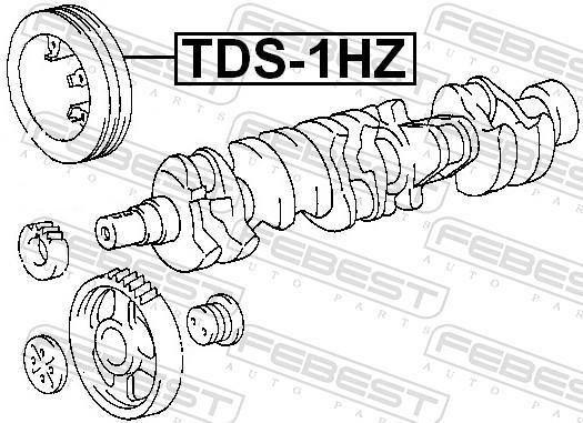 Poulie damper (Poulie de vilebrequin) FEBEST TDS-1HZ