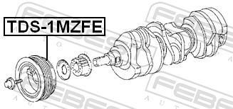 Poulie damper (Poulie de vilebrequin) FEBEST ref. TDS-1MZFE