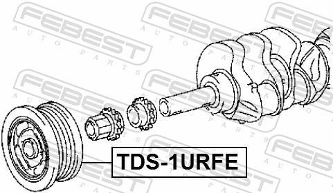 Poulie damper (Poulie de vilebrequin) FEBEST ref. TDS-1URFE
