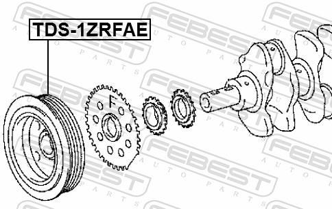 Poulie damper (Poulie de vilebrequin) FEBEST ref. TDS-1ZRFAE