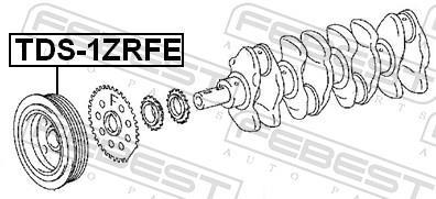 Polea, cigüeñal FEBEST ref. TDS-1ZRFE