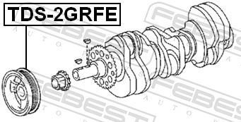 Polea, cigüeñal FEBEST TDS-2GRFE