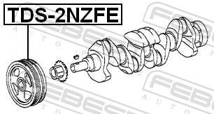 Polia do amortecedor FEBEST TDS-2NZFE