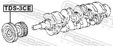 Polia do amortecedor FEBEST TDS-3CE