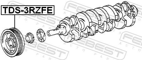Polia do amortecedor FEBEST ref. TDS-3RZFE