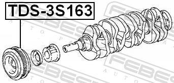 Poulie damper (Poulie de vilebrequin) FEBEST ref. TDS-3S163