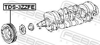 Poulie damper (Poulie de vilebrequin) FEBEST ref. TDS-3ZZFE