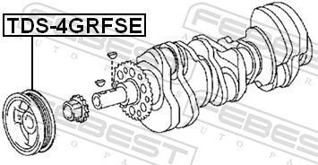 Poulie damper (Poulie de vilebrequin) FEBEST ref. TDS-4GRFSE