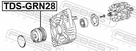Rueda libre del alternador (Polea del alternador) FEBEST ref. TDS-GRN28