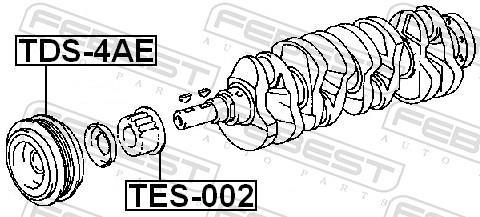 Roue dentée, vilebrequin FEBEST ref. TES-002