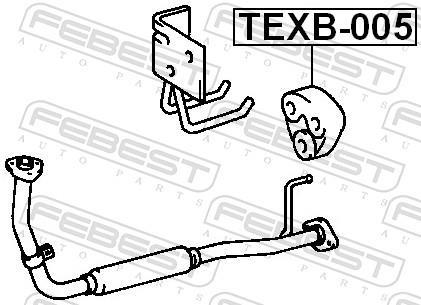 Juego de montaje, sistema de escape FEBEST ref. TEXB-005