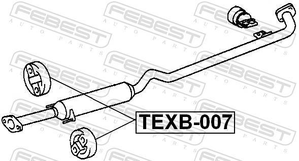 Butée élastique, silencieux FEBEST ref. TEXB-007