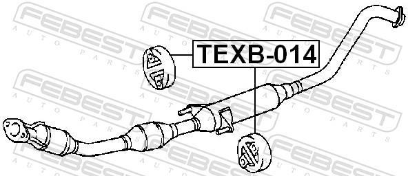 Kit de montagem, linha de escape FEBEST ref. TEXB-014