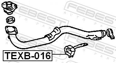 Kit de montagem, linha de escape FEBEST ref. TEXB-016