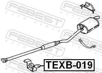 Kit de montagem, linha de escape FEBEST ref. TEXB-019