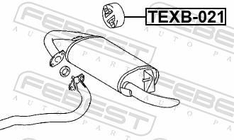 Butée élastique, silencieux FEBEST ref. TEXB-021