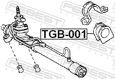 Suspension, crémaillère de direction FEBEST ref. TGB-001