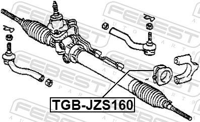Suspension, crémaillère de direction FEBEST TGB-JZS160