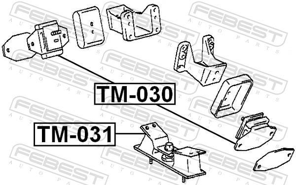 Support moteur (Silent bloc moteur) FEBEST ref. TM-030