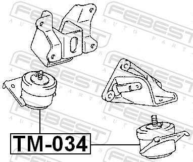 Support moteur (Silent bloc moteur) FEBEST TM-034