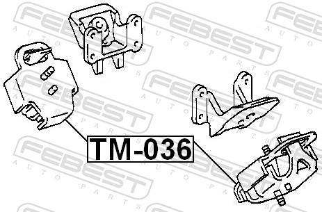 Support moteur (Silent bloc moteur) FEBEST ref. TM-036