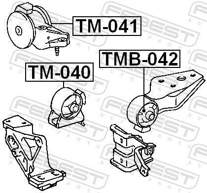 Support moteur (Silent bloc moteur) FEBEST TM-040
