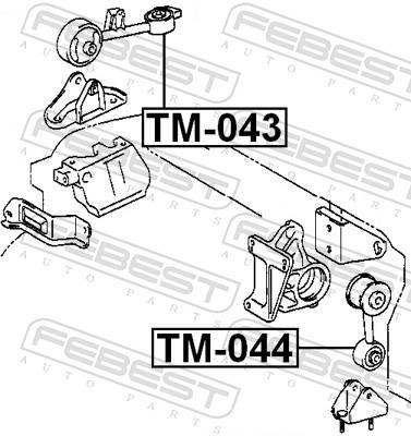 Support moteur (Silent bloc moteur) FEBEST ref. TM-044