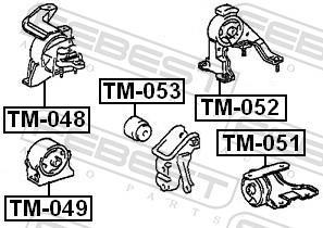 Support moteur (Silent bloc moteur) FEBEST ref. TM-052