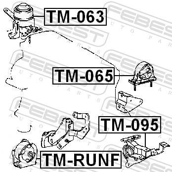 Soporte, motor FEBEST ref. TM-063