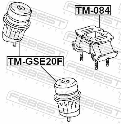Support moteur (Silent bloc moteur) FEBEST ref. TM-084