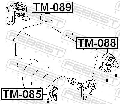 Support moteur (Silent bloc moteur) FEBEST ref. TM-085