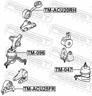 Soporte, motor FEBEST ref. TM-096
